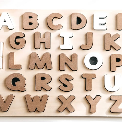 Alphabet Chalkboard Puzzle For Baby | Colored Organics®