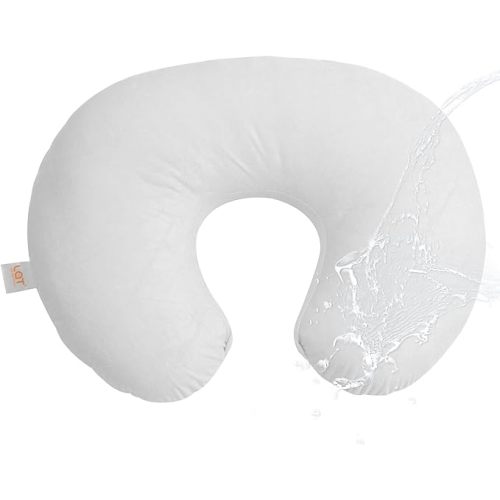 LAT Waterproof Nursing Pillow for Breastfeeding,Waterproof Removable Cover,Ergonomic Breast Feeding Pillows Baby for Baby Boys and Girls,Machine Washable(Blue)