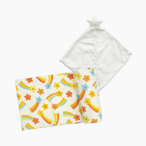 Angel Dear Swaddle and Lovie Bundle - Uni Shooting Stars/White Stars