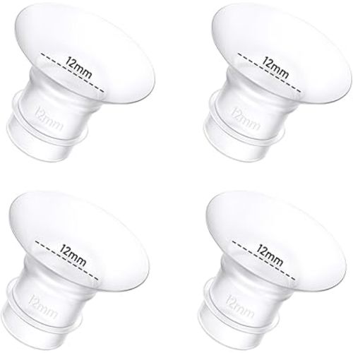 4Pcs Breast Pump Flange Insert 13mm Compatible with Momcozy/Spectra/Medela/eufy/Elvie/Lansinoh/Paruu P10 Breast Pump, Fit for Momcozy M5/M9/M6/V2 Pro/V2 pro/S12 Pro/eufy E10 S1 S1 Pro, 24mm Flange