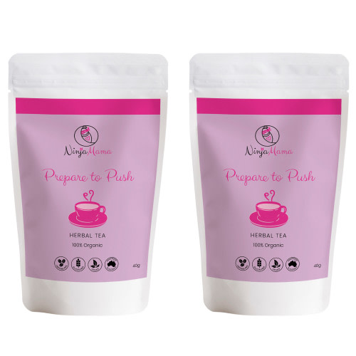 Ninja Mama Prepare to Push Organic Loose Leaf Raspberry Leaf Tea 40g - Twin Pack