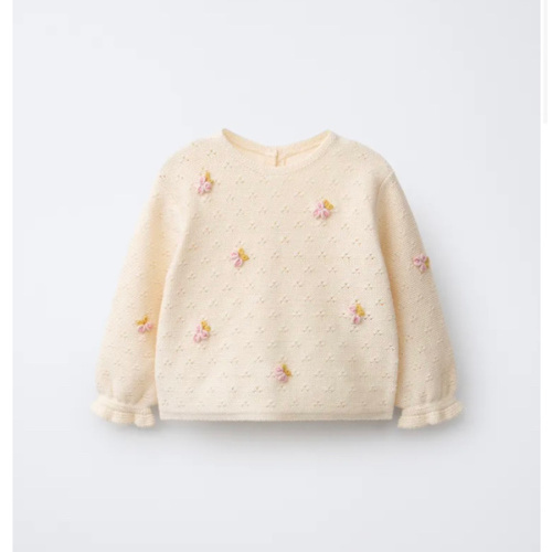 OPENWORK AND BOBBLE JUMPER - Ecru | ZARA United States