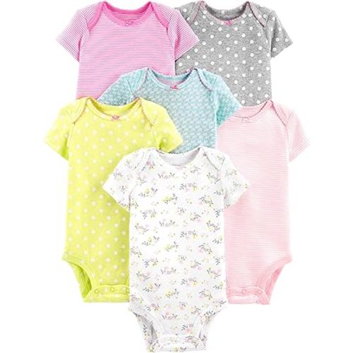 Simple Joys by Carter's Baby-Girls 6-Pack Short-Sleeve Bodysuit