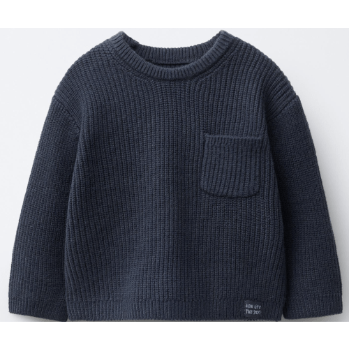 PURL KNIT POCKET JUMPER - Dark anthracite | ZARA United States