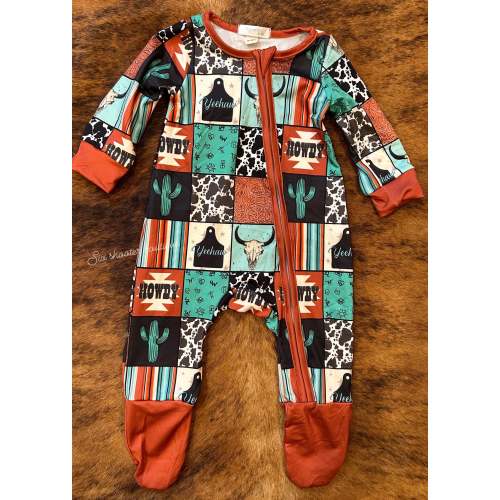 Howdy baby footed sleeper