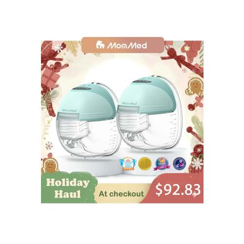 MomMed S21 Double Wearable Breast Pump –Blissful Green
