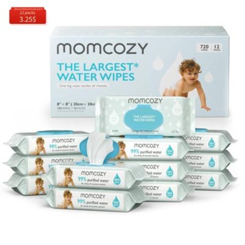 Baby wipes, Clearance, Momcozy wipes - oversized, cleansing and moisturizing children's wipes, baby products, products for girls and boys, unscented baby wipes, portable maternal and child gifts