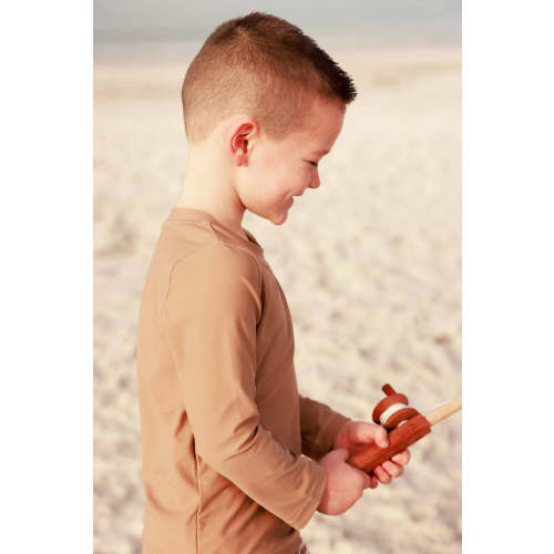 Long Sleeve Rash Guard Shirt | Sandy Mocha