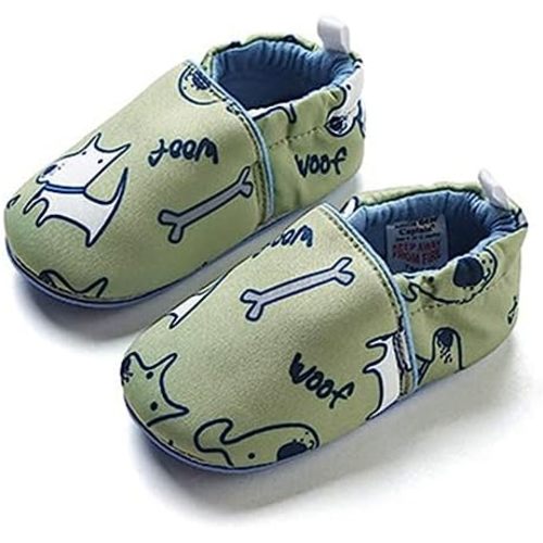 Timatego Toddler Baby Boys Girls Shoes Non Skid Slipper Sneaker Moccasins Infant First Walker House Walking Crib Shoes(6-24 Months)