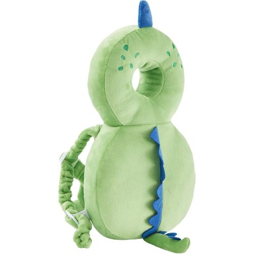 Baby Back Potection Toddler Safety Protector Cushion Pad Toddler Backpack for Crawling Walking Adjustable Toddlers Back Safety Pad for Boys and Girls(Green Dinosaur)