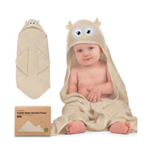 Cuddle Baby Hooded Towel, Organic Baby Bath Towel, Hooded Baby Towels, Baby Beach Towel for Newborn, Kids