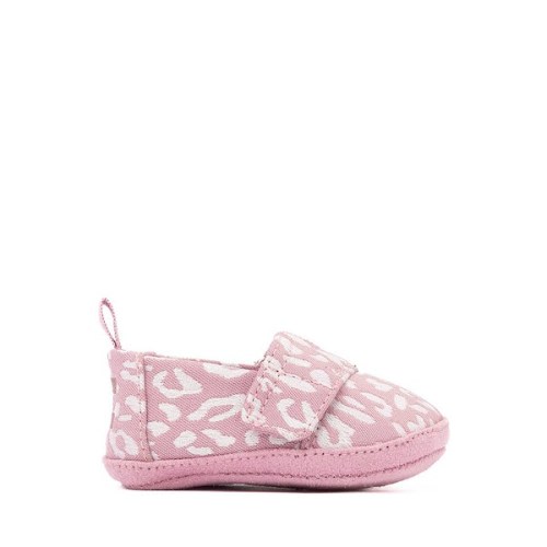 TOMS Layette Alpargata Slip-On Crib Shoe - Baby - Cosmic Pink / Iridescent Leopard