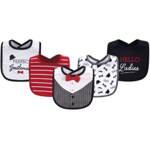 Little Treasure Baby Boy Cotton Bibs 5pk, Gentleman, One Size