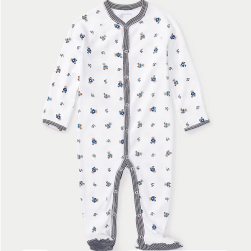 Polo Bear Cotton Coverall | Ralph Lauren