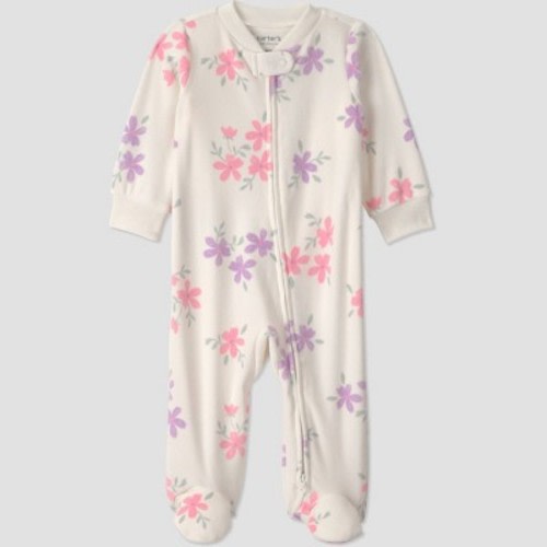 Carter's Just One You® Baby Girls' Floral Sleep N' Play - Ivory 3M