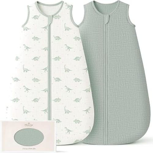 Konssy Muslin Baby Sleep Sack 0-6 Months, 0.8 TOG Baby Wearable Blanket