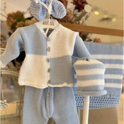 Baby Blue Colorblock Crochet Set – Layla's Boutique
