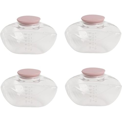 Wearable Breast Pump Accessories for Momcozy M9- Set of 4 Breastmilk Collection Cups, 150 ML Capacity, Ideal for Breastfeeding Moms