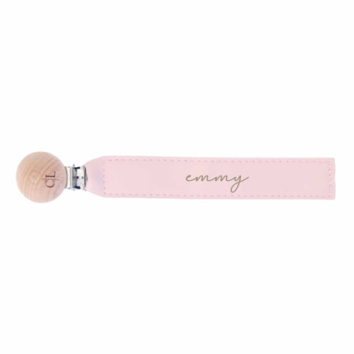 Personalized Leather Pacifier Clip