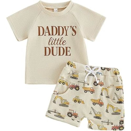 CIYCUIT Baby Boy Summer Outfits Infant Toddler Letter Print Short Sleeve T-Shirt Tops and Shorts 2Pcs Clothes
