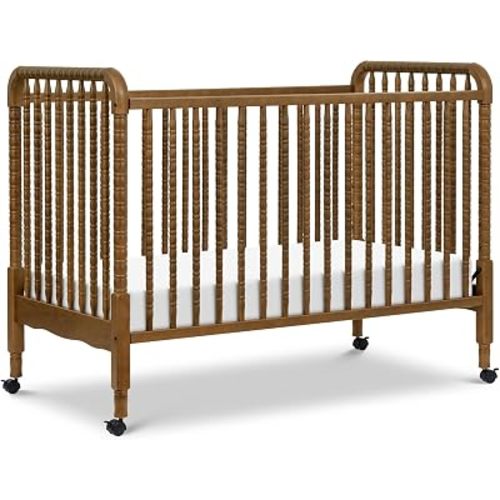 DaVinci Jenny Lind 3-in-1 Baby Crib Convertible to Toddler Bed, Daybed - Easy to Assemble - GREENGUARD Gold Certified - 4 Adjustable Mattress Heights, Conversion Kit Sold Separately - Walnut