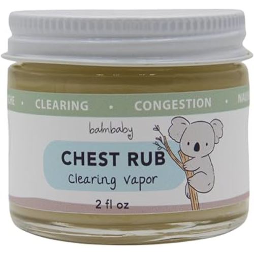BALM! Baby Chest Rub – Soothing Natural Chest Rub Balm with Eucalyptus and Lavender – Petroleum Free – Vegan - Safe and Effective (Glass Jar, 2 oz)