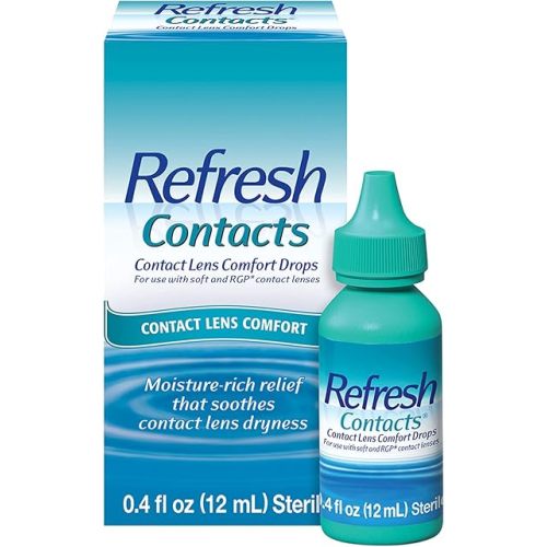 Refresh Contacts, Eye Drops For Dry Eyes, Contact Lens Comfort, 0.4 Fl Oz Sterile