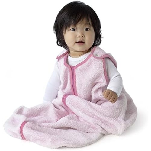 Baby Deedee Sleep Nest Teddy Baby Sleeping Bag, Pink, Small (0-6 Months)