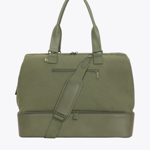 BÉIS 'The Weekender' in Olive - Olive Green Duffle Bag & Weekend Bag