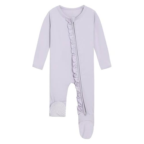 Baby Girls Rompers Soft Infant Toddler Zippered Footed Romper Newborn Viscose from Bamboo Pjs