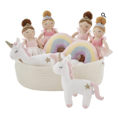 Mud Pie Princess Rattle Basket