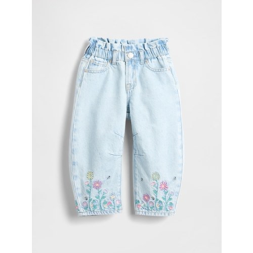 Baby & Toddler Floral Horseshoe Jeans