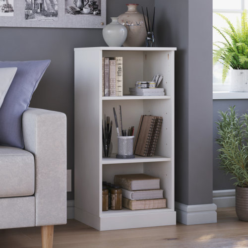 Latitude Run® Palace Imports 100% Solid Wood 3-Shelf Bookcase, Adjustable Shelves, 16.5" Wide, 35.75" Tall & Reviews | Wayfair