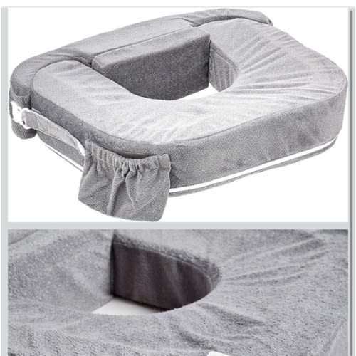 My Brest Friend Twin Nursing Pillow - Enhanced Comfort with Slipcover - Ergonomic Breastfeeding Pillow for Ultimate Support - Adjustable Nursing Pillow with Handy Side Pocket, Horizon