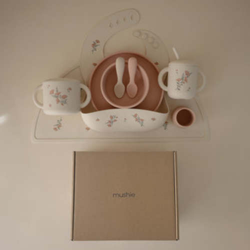 Deluxe Pink Flowers/Blush Feeding Kit – Mushie