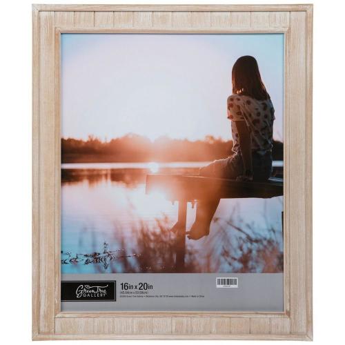 Whitewash Wood Plank Wall Frame