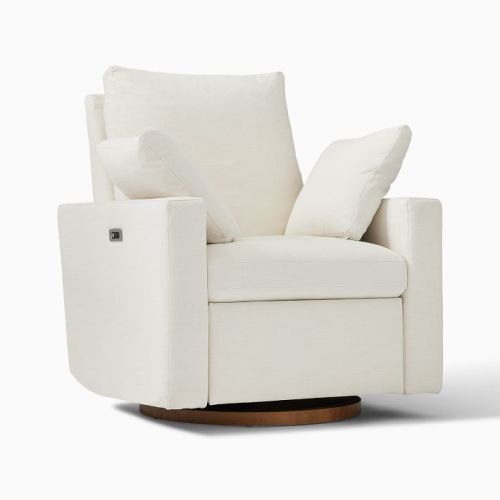 Kids Harmony Power Swivel Glider Recliner, Oatmeal Performance Boucle