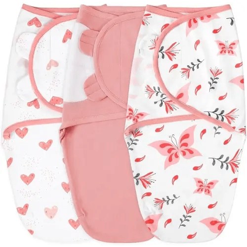 Yoofoss Baby Swaddles for Newborns 100% Organic Cotton, Adjustable Swaddle Sleep Sack 0-3 Months Newborn Swaddle Sack, Breathable Soft(Small)