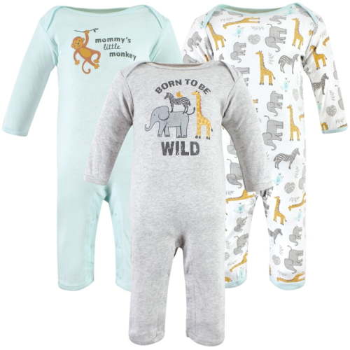 Hudson Baby Unisex Baby Cotton Coveralls, Little Monkey, 9-12 Months
