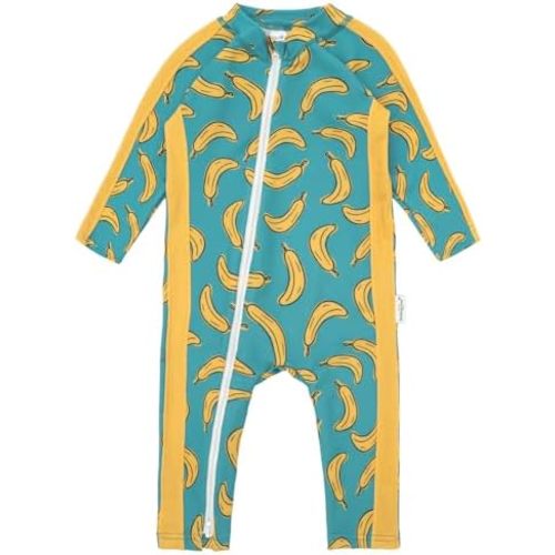 babygoal Baby Toddler One Piece UPF 50+ Rash Guard Swimsuit, Long Sleeve Zipper Infant Full Body Boy & Girl Bathing Suit