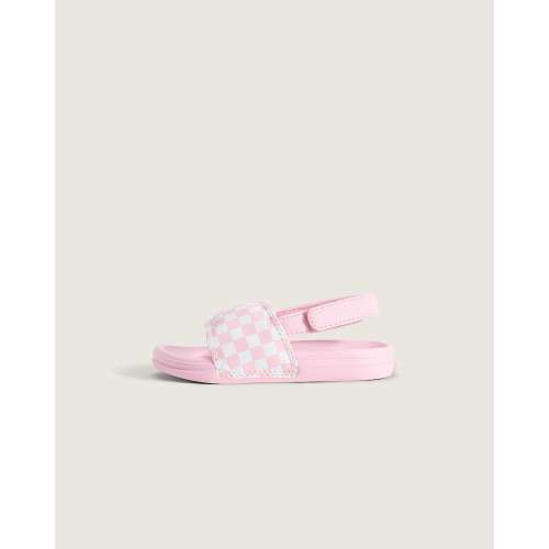 Toddler La Costa V Slide in Checkerboard Coral Blush Pink | Vans
