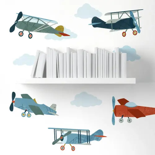 Biplane Wall Decals -&nbsp;Small