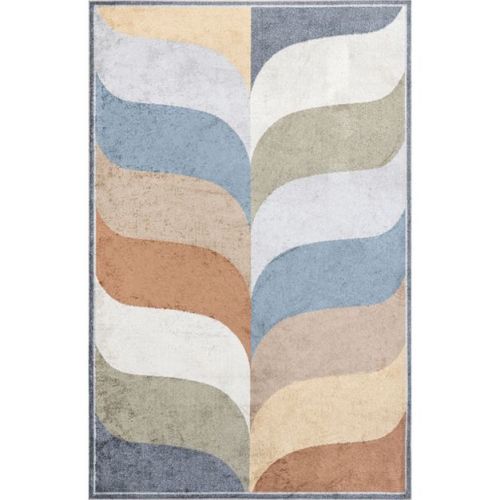 Nuloom Katarina Geometric 4x6 Machine Washable Indoor Area Rug For Living Room Bedroom Dining Room, Multicolor
