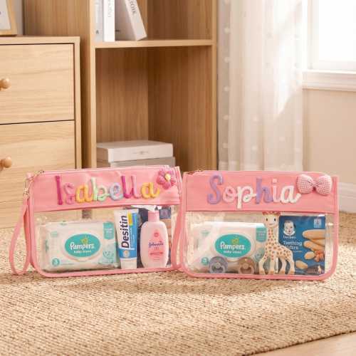 Personalized Baby Organizer Pouch • Handmade Diaper Bag Accessory • Baby Shower Gift