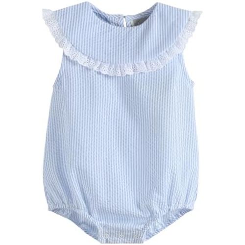 Lil cactus Girl Baby and Toddler Lace Collar Bubble Romper