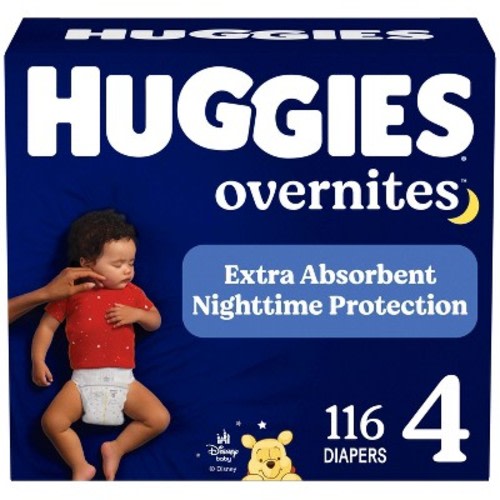Huggies Overnites Nighttime Protection Diapers- Size 4 - 116ct