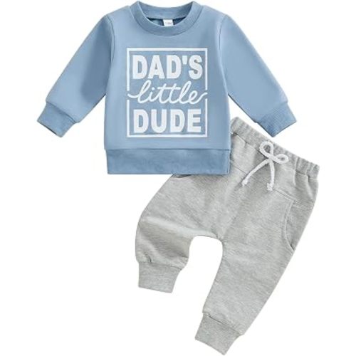 Toddler Boy Outfit Mama's Little Man Long Sleeve Sweatshirt And Pants Set Infant Baby Boy Fall Winter Clothes