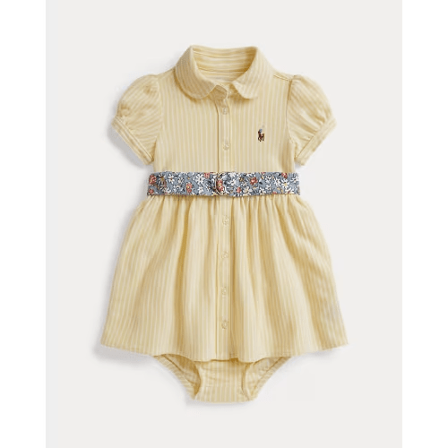 Belted Oxford Mesh Polo Dress & Bloomer