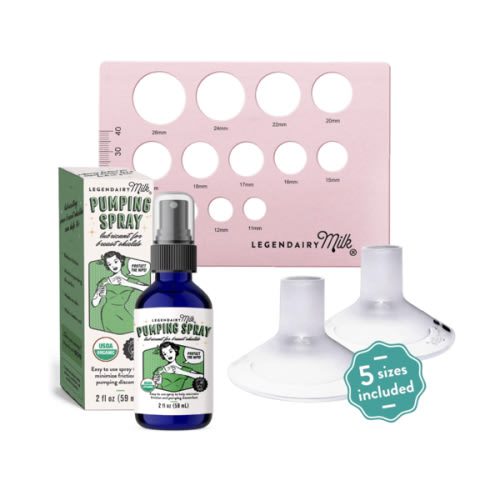 Flange Sizing Kit | Silicone Inserts | Nipple Ruler | Pumping Spray – Legendairy Milk