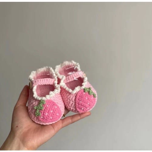 Handmade Crochet Baby Booties, Infant Shoes with Bow, Soft Newborn Gift, Knitted Baby Girl Shoes, Baby Shower Present